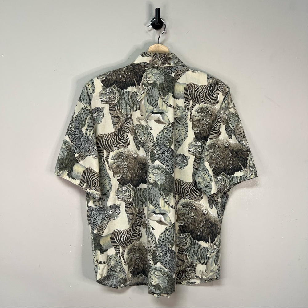 Womens Vintage Safari Button Up Shirt - Picture 3 of 5